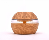 TBonlyone 300ML Wood Grain Humidifier Essential Oil Aroma Diffuser with Lamp Electric Ultrasonic Air Humidifier for Home Office