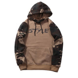 Mens Winter Fleece Pullover Hoodies Camouflage Patchwork Casual Tracksuit Male Hoodie Print Style Hip Hop High Streetwear WY14