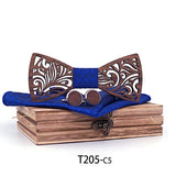 Wooden Bow Tie set and Handkerchief Bowtie Necktie Cravate Homme Noeud Papillon Corbatas Hombre Pajarita Gift for men Chirstmas