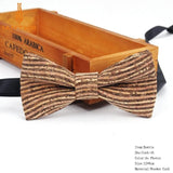 New Men's Cork Wooden Fashion Bow Ties Man Novelty Handmade Striped Plaid Neckwear for Men Wedding Party Wood Gift Male Bowtie