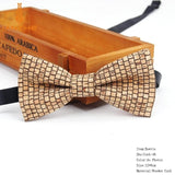 New Men's Cork Wooden Fashion Bow Ties Man Novelty Handmade Striped Plaid Neckwear for Men Wedding Party Wood Gift Male Bowtie