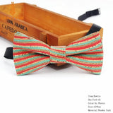 New Men's Cork Wooden Fashion Bow Ties Man Novelty Handmade Striped Plaid Neckwear for Men Wedding Party Wood Gift Male Bowtie