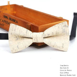 New Men's Cork Wooden Fashion Bow Ties Man Novelty Handmade Striped Plaid Neckwear for Men Wedding Party Wood Gift Male Bowtie