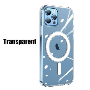 For Magsafe Magnetic Wireless Charging Case For iPhone 13 Pro Max 12 mini 11 7 8 Plus X XR XS Shockproof Back Cover Accessories