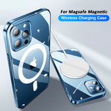 For Magsafe Magnetic Wireless Charging Case For iPhone 13 Pro Max 12 mini 11 7 8 Plus X XR XS Shockproof Back Cover Accessories