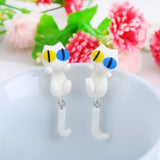 Cute Animal Earrings For Women Girls Hanging 3D Cartoon Lovely Cat Dog Stud Earrings Polymer Clay Ear Stud 2020 Trend Jewelry