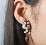 Cute Animal Earrings For Women Girls Hanging 3D Cartoon Lovely Cat Dog Stud Earrings Polymer Clay Ear Stud 2020 Trend Jewelry