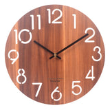 Wooden 3D Wall Clock Modern Design Nordic Brief Living Room Decoration Kitchen Clock Art Hollow Wall Watch Home Decor 12 inch|Wall Clocks|