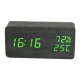 Desktop Wood Living Room Electronic Multifunction LED Display Desk Alarm Clock