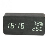 Desktop Wood Living Room Electronic Multifunction LED Display Desk Alarm Clock