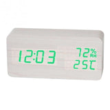 Desktop Wood Living Room Electronic Multifunction LED Display Desk Alarm Clock