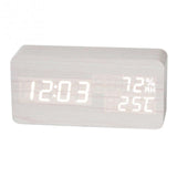 Desktop Wood Living Room Electronic Multifunction LED Display Desk Alarm Clock