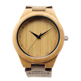 Wooden Wristwatch With Genuine Leather Band - Japanese Miyota 2035 Movement - Beautifiable - 1